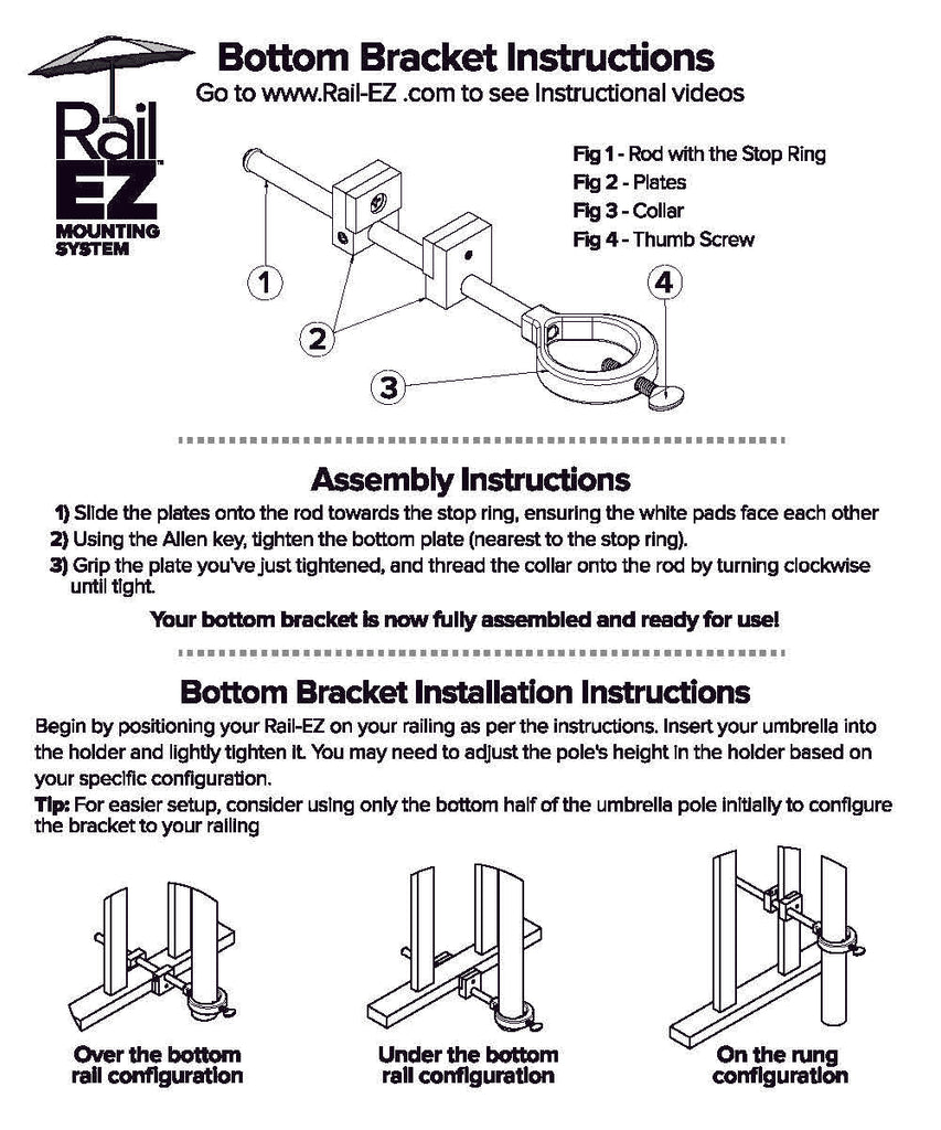 Combo Kit for Round and Mushroom - Shaped Railings - Rail - EZ