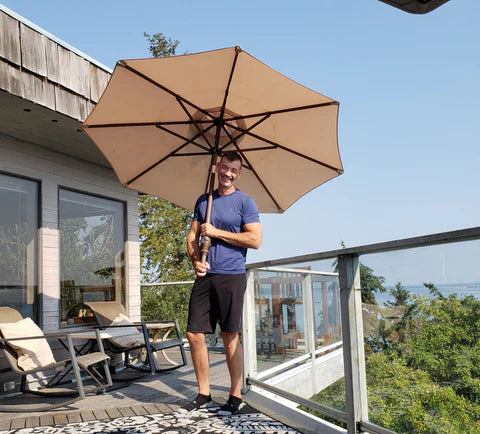 Portable balcony umbrella stands
