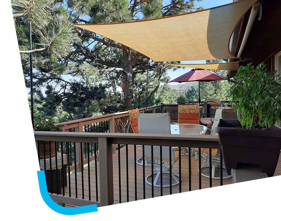 <p>The <strong>EASIEST</strong> way to attach patio umbrellas & shade sails to your railing!</p>