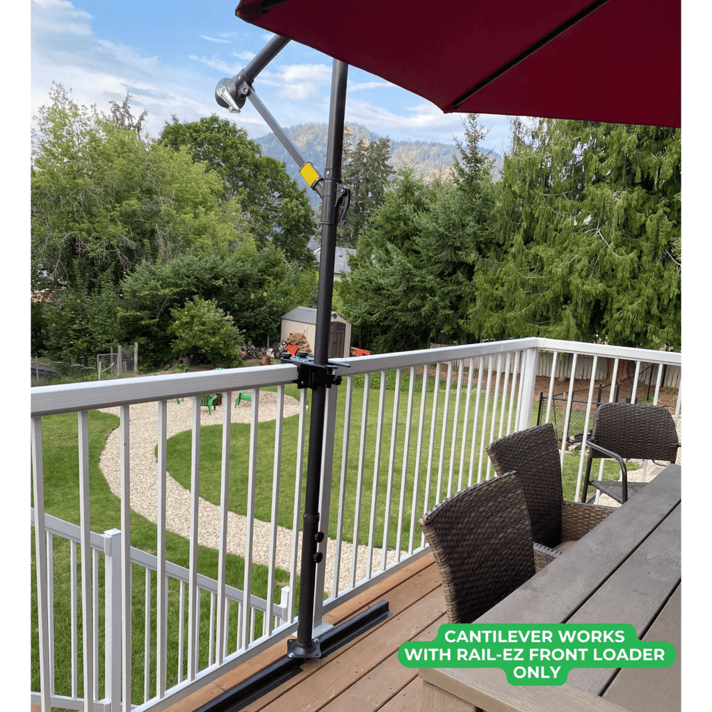 Rail - EZ Railing Mounting System - Front loader for Patio Umbrellas and Shade Sails - Rail - EZ