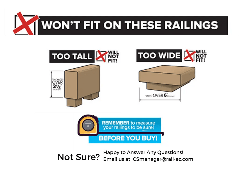 Rail - EZ Railing Mounting System - Front loader for Patio Umbrellas and Shade Sails - Rail - EZ