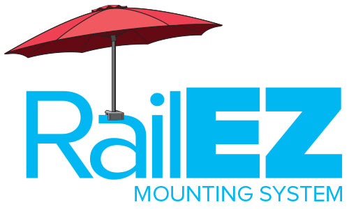 Rail-EZ  RAIL-EZ Patio Umbrella Mounting Bracket attaches to your