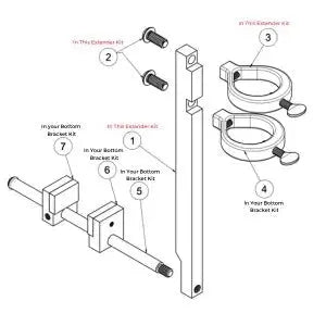 Rail - EZ Bottom bracket Extension Kit - Rail - EZ